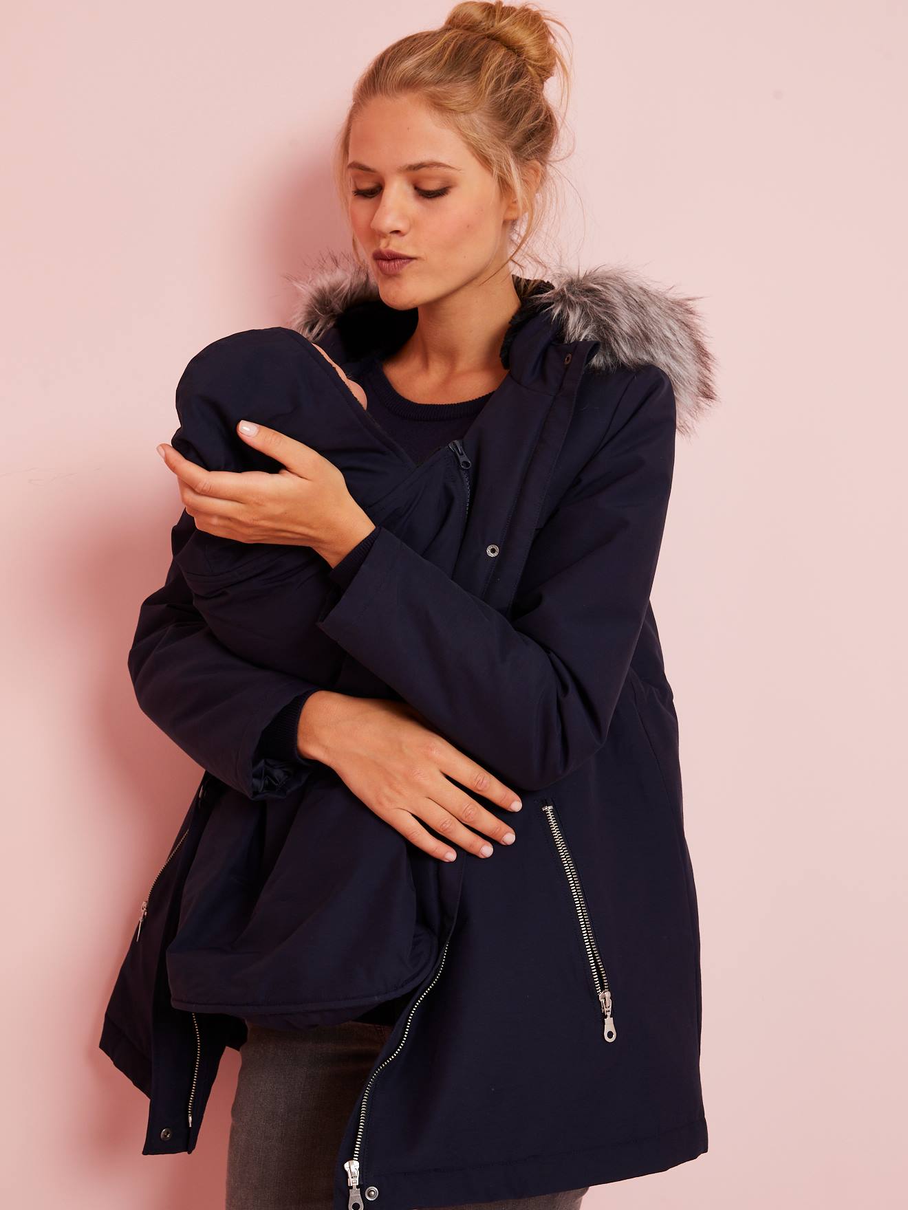 3-in-1 Adaptable Maternity & Post-Maternity Parka dark blue