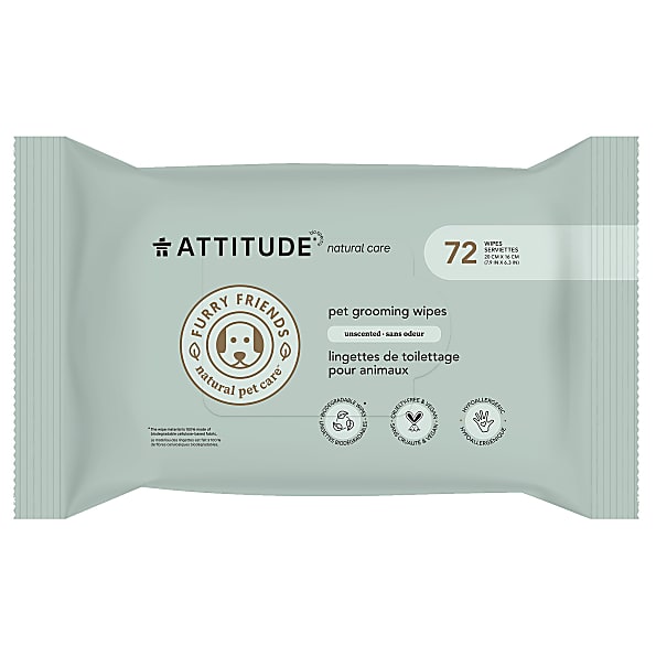Attitude Furry Friends Deodorising Cleansing Wipes for Pets