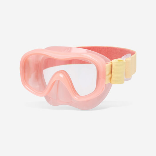 Kids Anti-fog Diving Mask 100 Comfort - Grapefruit