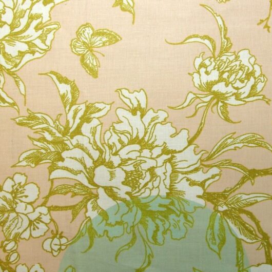 Rico Coated 100% Cotton Fabric Peach